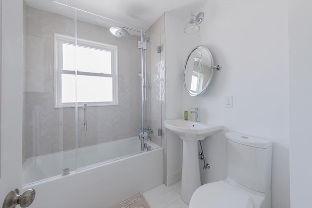 73 Harold St, Milton, MA 02186 - bathroom featuring toilet and enclosed tub / shower combo