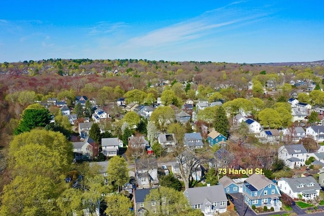 73 Harold St, Milton, MA 02186 - aerial view of property and surrounding area featuring nearby suburban area