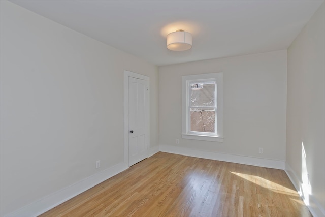 empty room featuring light hardwood / wood-style flooring