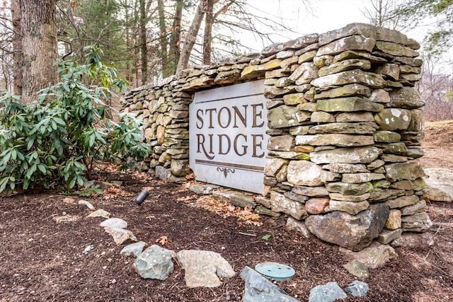 view of community sign