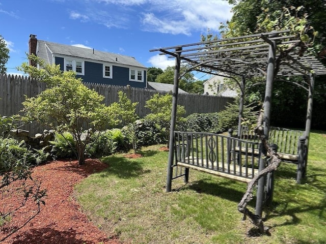 40 Elmwood Cir, Peabody, MA 01960 - view of yard with a pergola