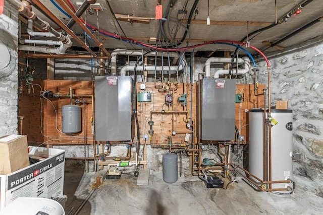 388 Arborway, Boston, MA 02130 - utility room featuring gas water heater