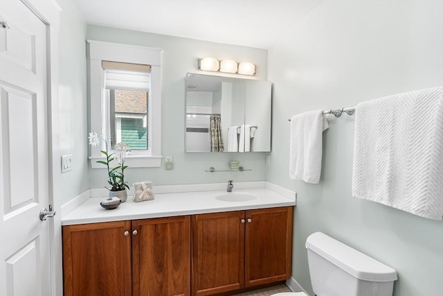 26-B Lake St Unit 26B, Somerville, MA 02143 - full bathroom with vanity, toilet, and curtained shower