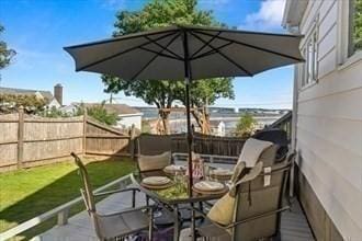 16 Simmons Rd, Nahant, MA 01908 - view of patio featuring a fenced backyard