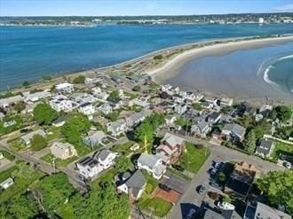 16 Simmons Rd, Nahant, MA 01908 - drone / aerial view featuring a water view and a residential view