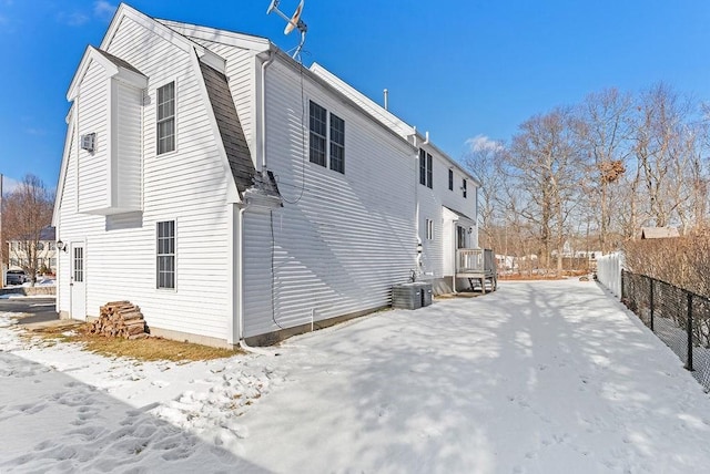 view of snowy exterior