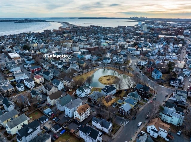 8 Lafayette Park Unit 9, Lynn, MA 01902 - aerial view at dusk of a water view