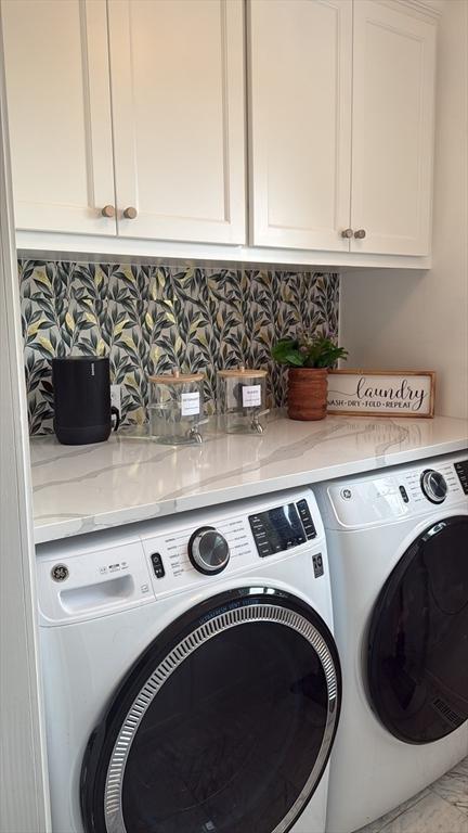 5 Cortland Dr, Hudson, MA 01749 - washroom with washer and dryer and cabinet space