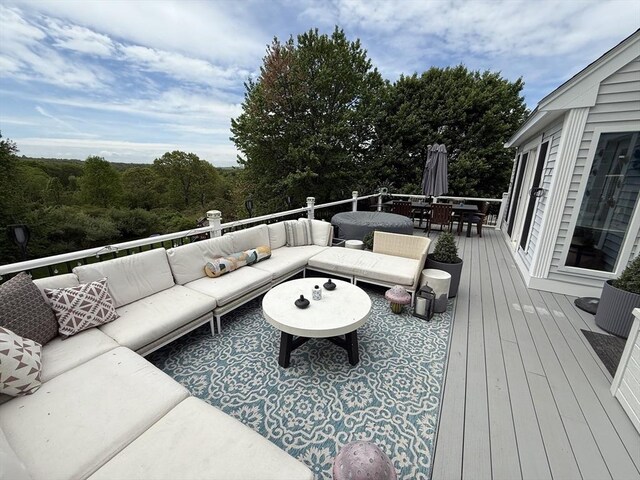 5 Cortland Dr, Hudson, MA 01749 - deck with outdoor dining space and outdoor lounge area