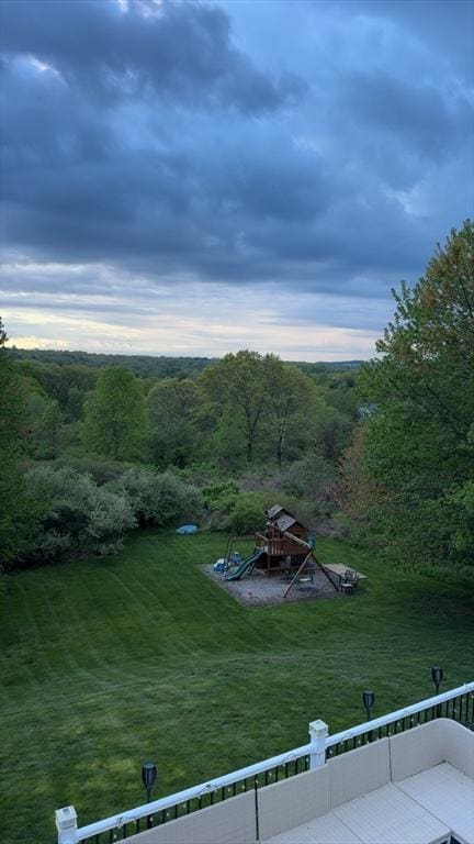5 Cortland Dr, Hudson, MA 01749 - view of green lawn featuring a view of trees