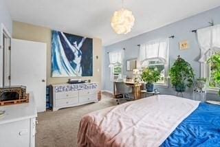 view of carpeted bedroom