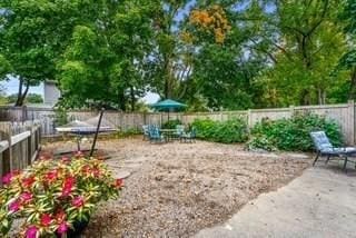 view of yard featuring a fenced backyard and a patio area