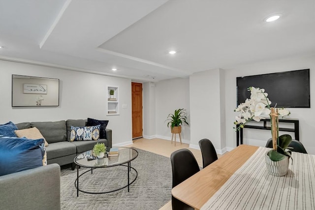 10 Shepard St Unit 2, Cambridge, MA 02139 - living area with recessed lighting and baseboards