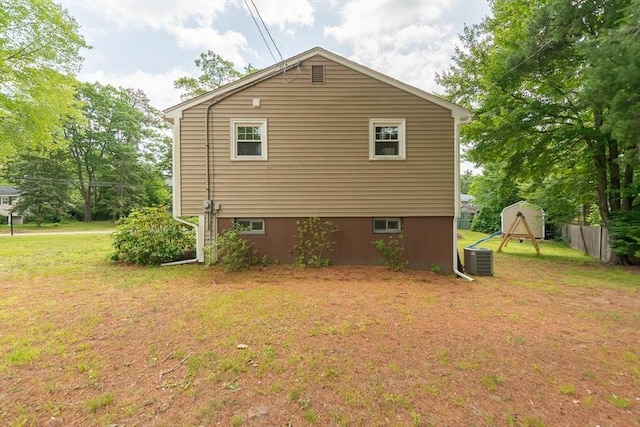 12 Pine St, Pepperell, MA 01463 - view of home's exterior featuring a central air condition unit