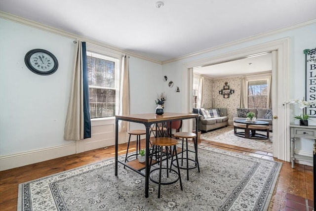 400 N Woodstock Rd, Southbridge, MA 01550 - dining room with crown molding and wood finished floors