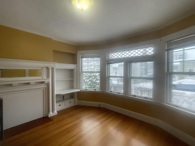 interior space with light hardwood / wood-style flooring