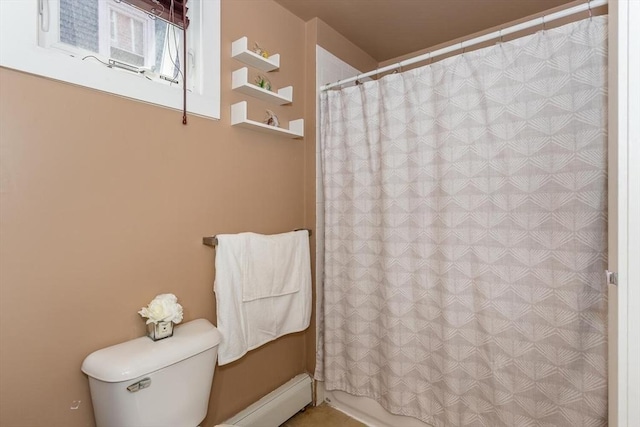 56-A Topliff St, Boston, MA 02122 - bathroom with a baseboard radiator and shower / bathtub combination with curtain