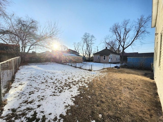 view of snowy yard