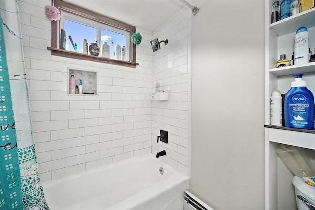 90 Montaup St, Fall River, MA 02724 - full bathroom featuring shower / bath combination with curtain and toilet