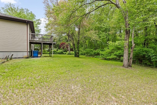5 Glad St, Freetown, MA 02702 - view of grassy yard with a wooden deck