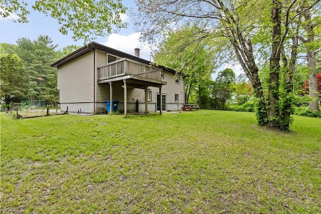 5 Glad St, Freetown, MA 02702 - view of grassy yard with a deck