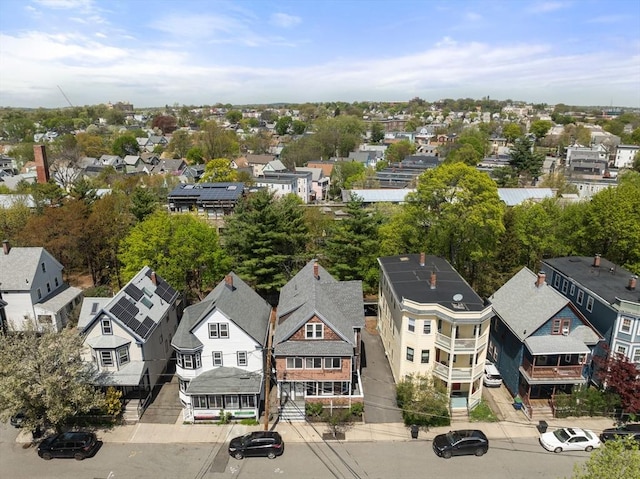 aerial view with a residential view