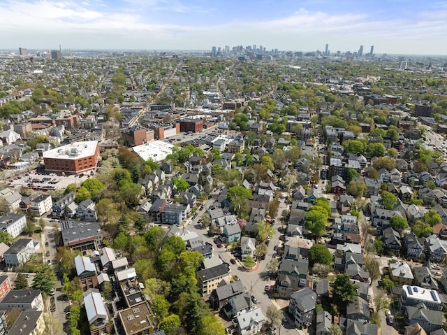 aerial view with a view of city