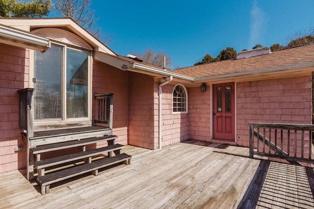 view of wooden deck