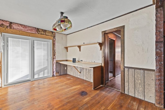 kitchen featuring dark hardwood / wood-style flooring