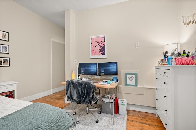293-295 Commonwealth Ave Unit 3B, Boston, MA 02115 - bedroom with wood finished floors and an office area