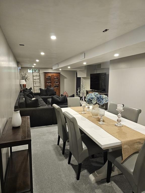 3 Panda Ct Unit 3, Milford, MA 01757 - dining room featuring recessed lighting and light colored carpet