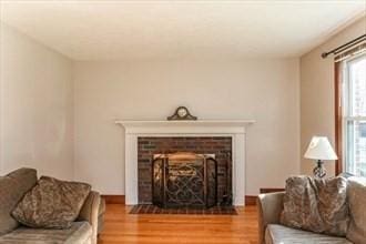 living room featuring light hardwood / wood-style flooring