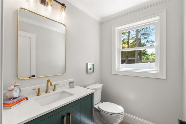 2 Suncrest Ave, Wilmington, MA 01887 - half bath with vanity and ornamental molding