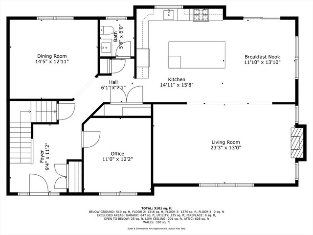 2 Suncrest Ave, Wilmington, MA 01887 - view of floor plan / room layout