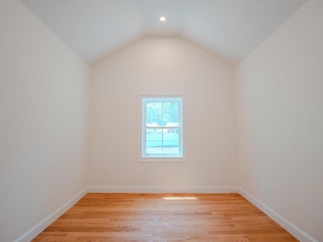 28 Berkshire Ave, Sharon, MA 02067 - bonus room with light wood-style flooring, vaulted ceiling, and recessed lighting