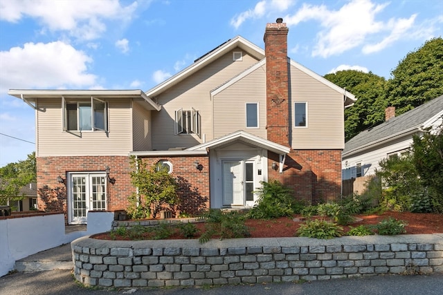 view of front of home with french doors