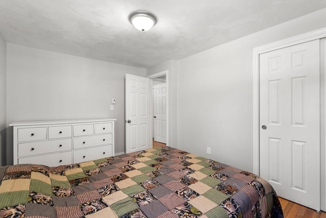 bedroom featuring light wood finished floors