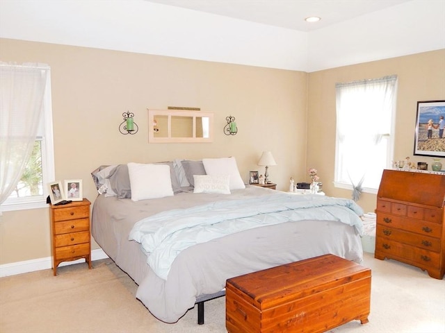 view of carpeted bedroom