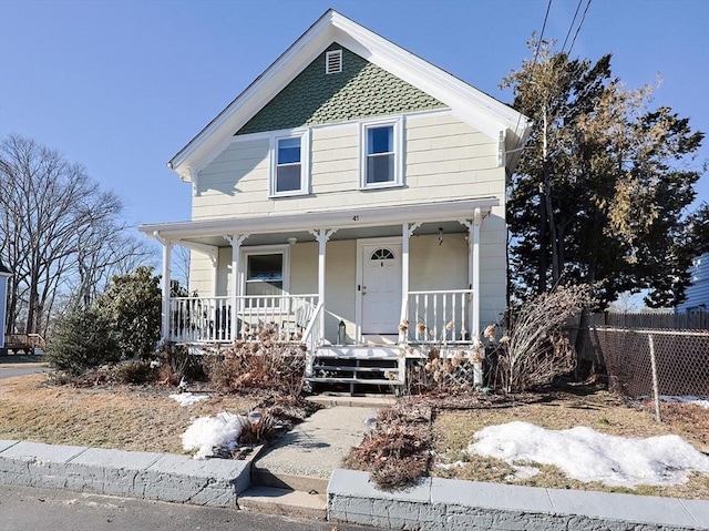 view of front of house featuring a porch