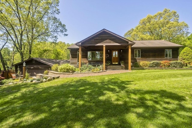 198 Mountain View Dr, Holyoke, MA 01040 - back of house with a lawn and a garage