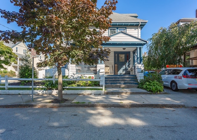 view of front of property with a porch