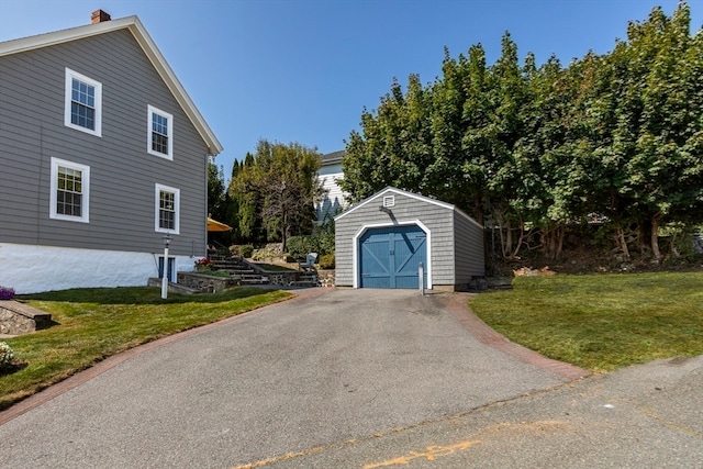 exterior space featuring a lawn