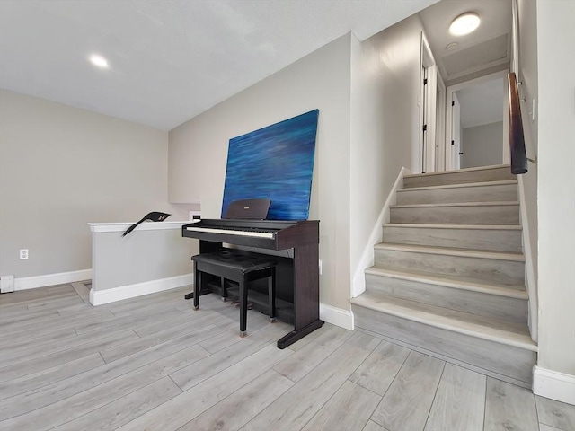 11 Great Oak Rd, Brewster, MA 02631 - stairway with baseboards and wood finished floors
