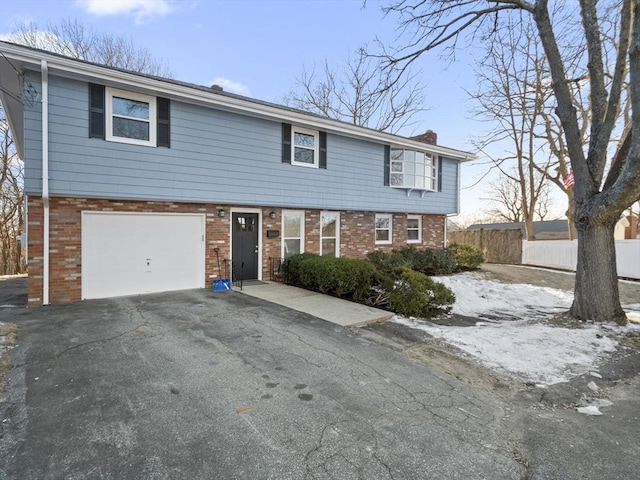 view of property featuring a garage