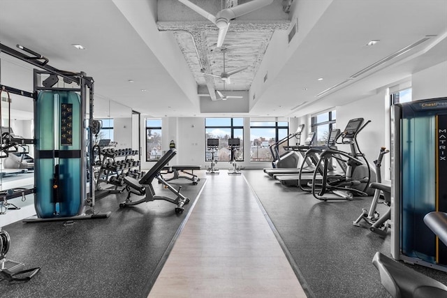 191 Washington St Unit 524, Boston, MA 02135 - gym featuring plenty of natural light