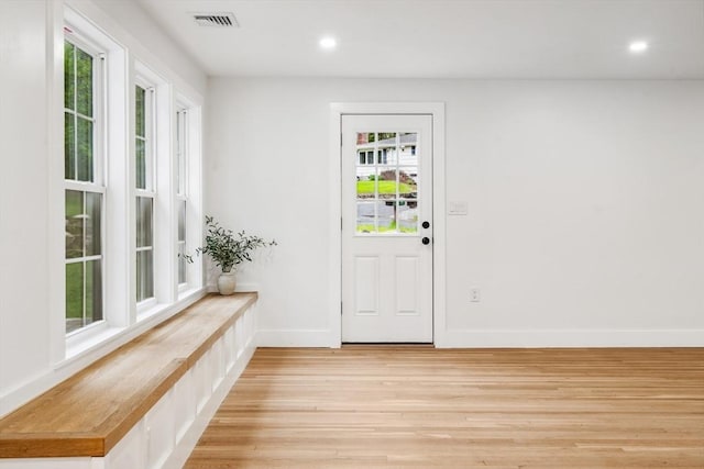 22 Longhill Rd, Ashland, MA 01721 - foyer entrance featuring light wood-type flooring, baseboards, and recessed lighting