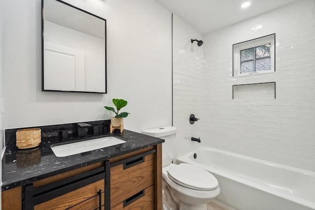 22 Longhill Rd, Ashland, MA 01721 - full bathroom featuring toilet, vanity, and tub / shower combination