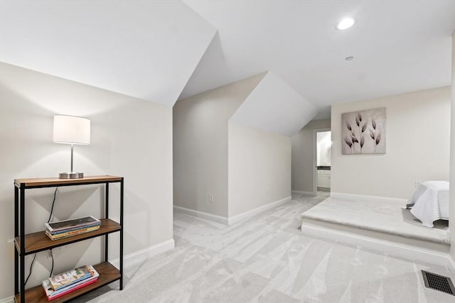 32 Rideout Rd, Hollis, NH 03049 - bedroom featuring lofted ceiling, carpet, and recessed lighting