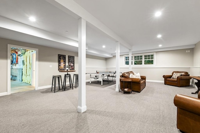 32 Rideout Rd, Hollis, NH 03049 - living area featuring recessed lighting and carpet flooring
