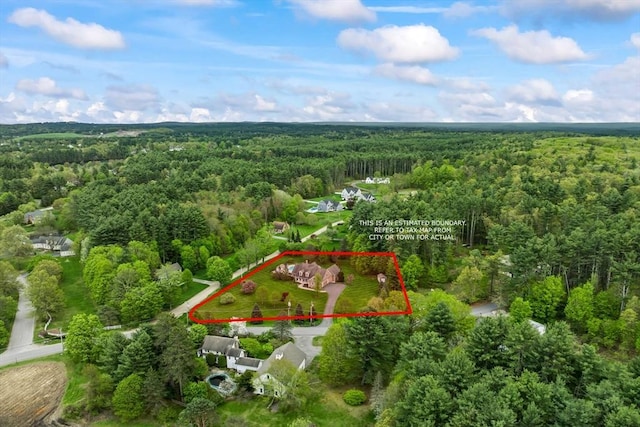 32 Rideout Rd, Hollis, NH 03049 - view of property location with a heavily wooded area and property boundaries highlighted